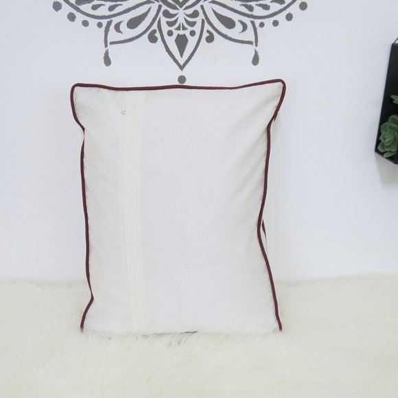 Unusual Anatomical Heart & Arrow White Accent Pillow - Picture 2 of 2